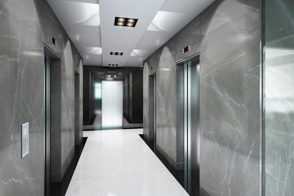 Hall de ascensores, planta baja