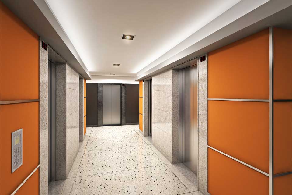 Hall de ascensores subsuelo Torre A